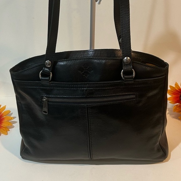 Patricia Nash Black Leather Tote Shoulder Bag Large Everyday Carryall - Picture 9 of 9